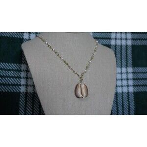 Cowrie Shell Necklace, 14k Gold Filled Chain